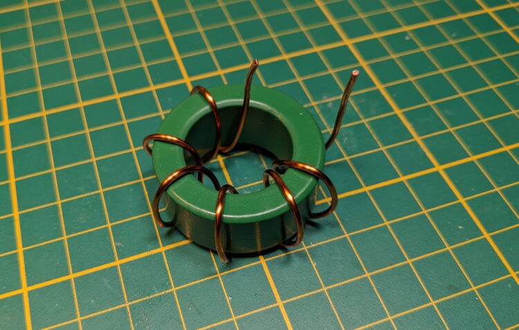 Hand made inductor.