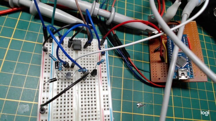 Detecting voltage over diode with some discrete components
