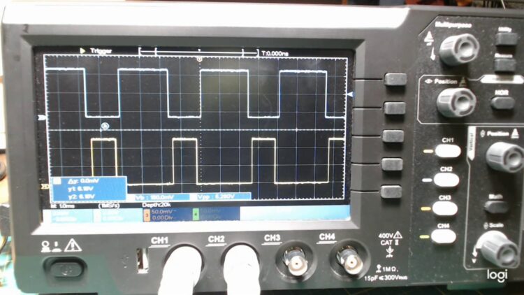 Two signals on the same timer, in phase correct mode. Second signal inverted